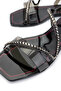 صندل مسطح أسود PVC نسائي - 3