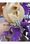 Stainless Steel Bombed Earring Earrings 1 Pair - 7