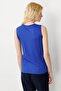 Women's Strappy Combed Cotton T-Shirt Cobalt Blue - 3
