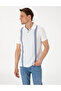 Ecru Slim Fit 100% Cotton Buttoned Polo Collar T-Shirt 50302598-Vr019 - 3