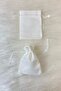 White Jute Straw Sack Pouch, Henna Cookie Gold Jewelry Gift Pouch, 50 Pieces Size 9x12cm - 2