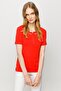 Women's Collar Embroidered Camisole Cotton T-shirt Orange - 5