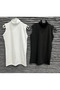 Women's 2-Piece Black and White Zero Sleeve Lycra Turtleneck Underwear Undershirt Economical Quality and Proper Package