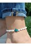 Women's Anklet Turquoise Sea Star White Bead Anklet