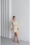 Women's Floral Print Mini Dress with Belted Waist and Button Detail - 4