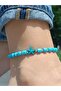 Women's Anklet Turquoise Sea Star Blue Bead Anklet