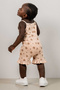 Baby Kids Salmon Cotton Rope Strap Comfortable Jumpsuit Salopet Trend Fashion Bottom Top Set Jumpsuit - 5
