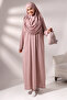 One-Piece Prayer Dress - Prayer Mat - Prayer Beads - Worship Set, Rose Pink - 3