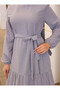 Hijab Dress - Gray - Sahra Buti̇k - 6