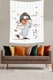 Cute Girls and Dogs Stain Resistant Fabric Wall Cloth Wall Tapestry Tapestry - 2