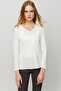 Women's V-Neck Camisole Cotton Blouse White - 3