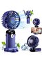 Portable Handheld Fan 4000mAh | 3-in-1 Neck, Desk, Hand Fan | 5-Speed Folding Fan with LED Blue