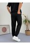 Black Report Ottoman Fabric Single Pocket T-Shirt-Pants Set of 2 with Single Back Pocket - 4