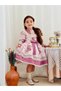 Pink Royal Vintage Baby Girl Dress, Birthday Dress, Photo Shoot Dress, Suitable for 0-12 Age
