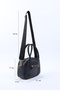 Black Shk225 Faux Leather, Two Compartments with Zipper, Hand, Arm and Shoulder Bag with Column Strap - 2