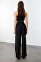 Women's Pleated Fabric High Waist Palazzo Pants Pants-002 - 5