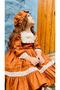 Tan Vintage Baby Girl Dress, Birthday, Photo Shoot Dress, Suitable for Ages 0-12 - 5