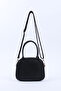 Black Shk225 Faux Leather, Two Compartments with Zipper, Hand, Arm and Shoulder Bag with Column Strap - 4