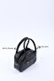Black Shk225 Faux Leather, Two Compartments with Zipper, Hand, Arm and Shoulder Bag with Column Strap - 5