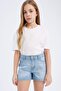 Light Blue Girl's Shorts B5037A8/Nm39 - 2
