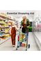 Black Heavy Duty Portable Folding Shopping Utility Cart Trolley - 4