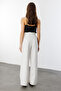 Women's Pleated Fabric High Waist Palazzo Pants Pants-002 - 5