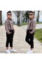 Boy's Shirt Pants Suspender and Bow Tie 4 Piece Suit - 4