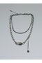 1. Grade Quality 316L Surgical Steel Women's Short Necklace, Double Chain Model No 30 - 3