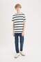 Crew Neck Striped Short Sleeve T-Shirt Boys D7864A825Sm - 2