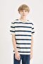 Crew Neck Striped Short Sleeve T-Shirt Boys D7864A825Sm - 3