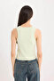 Slim Fit Halter Neck Ribbed Athlete Tank Top A8859Ax25Sp - 6