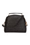 Women's Three Compartment Daily Black Hand and Shoulder Bag - 8