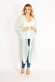 Women's Large Size Green Lace Long Cardigan 65n28347 - 5