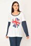 Women's White Cotton Fabric Long Sleeve Color Combination Blouse 65N27620 - 4