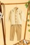 Girl Boy Baby Kids Khaki 2-Piece Bottom Top Set Cotton Trend Set - 2