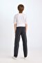 Boy's Loose Fit Straight Leg Pocketed Jean Trousers C3698A824Wn - 6