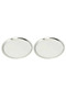 Stainless Steel 2 Pieces 21 Cm Round Serving, Cake, Cookies, Treat Plate, Serving Plate 2 Pieces