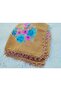 Handmade Patterned Hand Embroidered Cheesecloth with Ring Beads on the Writing Edge Yemeni, Scarf, 4 Sides Embroidered - 4