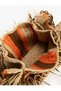 Straw Bag Tassel Detailed Wooden Handle - 6