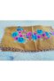 Handmade Patterned Hand Embroidered Cheesecloth with Ring Beads on the Writing Edge Yemeni, Scarf, 4 Sides Embroidered - 3