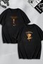 Unisex Tung Sahur and Ballerina Cappuccino Printed Lover Couple Combination Design Oversize T-Shirt 2 Pack