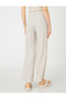Wide Leg Trousers Relaxed Cut Elastic Waist - 4