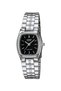 Women's Wristwatch with Black Cord and Metallic Color