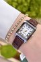 Women's Wristwatch with Case Metallic Cord Brown Color 24 Months Warranty - 2