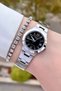 Women Wrist Watch with Dial Black Cord Metallic Color 24 Months Guarantee - 3