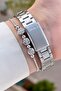 Pink Dial Women's Wristwatch with Metallic Color - 6