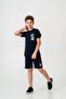 Vacation Time Printed Leg Print Detailed Boys Shorts - T-Shirt Set