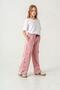 Cargo Pocket Legs Riveted Pocket Cover Inspiration Printed Girls' Sweatpants - 3