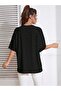 Heart Logo T-Shirt - Black Printed Oversize Crew Neck Short Sleeve T-Shirt - 2