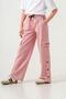 Cargo Pocket Legs Riveted Pocket Cover Inspiration Printed Girls' Sweatpants - 5